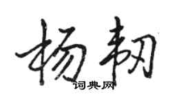骆恒光杨韧行书个性签名怎么写