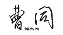 骆恒光曹同行书个性签名怎么写
