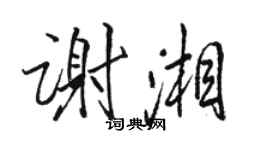 骆恒光谢湘行书个性签名怎么写