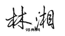 骆恒光林湘行书个性签名怎么写
