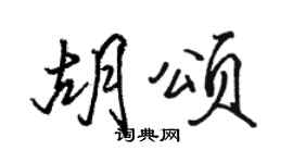 骆恒光胡颂行书个性签名怎么写