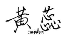 骆恒光黄蕊行书个性签名怎么写