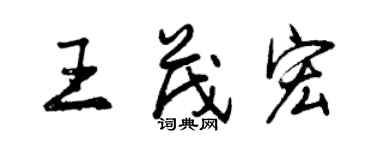 曾庆福王茂宏行书个性签名怎么写
