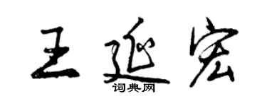 曾庆福王延宏行书个性签名怎么写