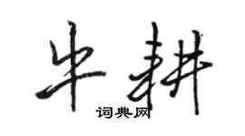骆恒光牛耕行书个性签名怎么写