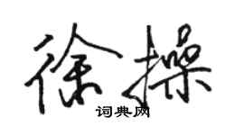 骆恒光徐操行书个性签名怎么写