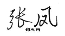 骆恒光张凤行书个性签名怎么写