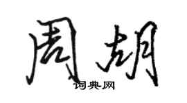 骆恒光周胡行书个性签名怎么写
