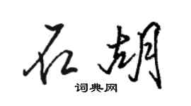 骆恒光石胡行书个性签名怎么写