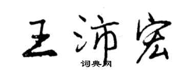 曾庆福王沛宏行书个性签名怎么写