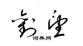 梁锦英刘望草书个性签名怎么写