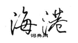 骆恒光海港行书个性签名怎么写
