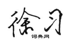 骆恒光徐习行书个性签名怎么写