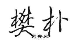 骆恒光樊朴行书个性签名怎么写