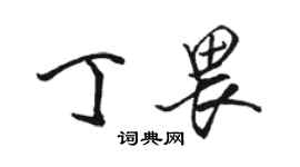 骆恒光丁畏行书个性签名怎么写
