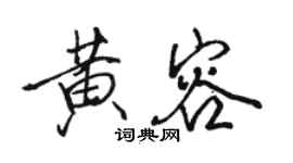 骆恒光黄容行书个性签名怎么写