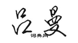骆恒光吕曼行书个性签名怎么写