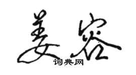骆恒光姜容行书个性签名怎么写