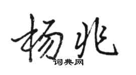 骆恒光杨兆行书个性签名怎么写