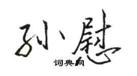 骆恒光孙慰行书个性签名怎么写