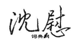 骆恒光沈慰行书个性签名怎么写