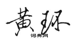 骆恒光黄环行书个性签名怎么写