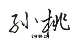 骆恒光孙桃行书个性签名怎么写