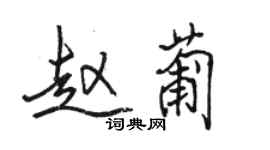 骆恒光赵葡行书个性签名怎么写