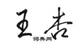 骆恒光王杏行书个性签名怎么写