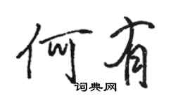 骆恒光何有行书个性签名怎么写