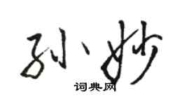 骆恒光孙妙行书个性签名怎么写