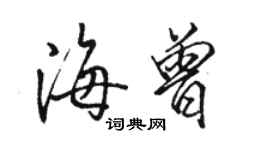 骆恒光海曾行书个性签名怎么写