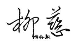 骆恒光柳慈行书个性签名怎么写