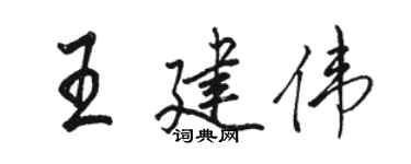 骆恒光王建伟行书个性签名怎么写