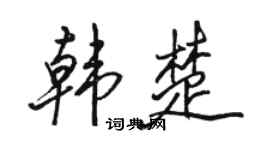 骆恒光韩楚行书个性签名怎么写