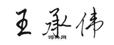 骆恒光王承伟行书个性签名怎么写