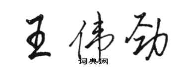 骆恒光王伟劲行书个性签名怎么写