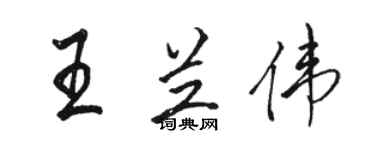 骆恒光王兰伟行书个性签名怎么写