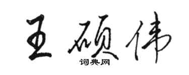 骆恒光王硕伟行书个性签名怎么写