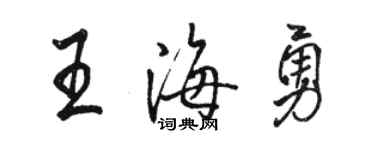 骆恒光王海勇行书个性签名怎么写