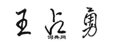 骆恒光王占勇行书个性签名怎么写
