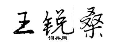 曾庆福王锐桑行书个性签名怎么写