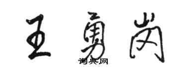 骆恒光王勇岗行书个性签名怎么写