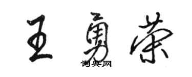 骆恒光王勇荣行书个性签名怎么写