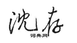 骆恒光沈存行书个性签名怎么写