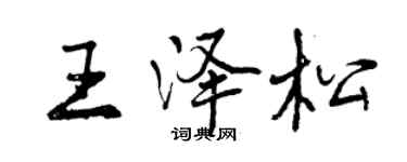 曾庆福王泽松行书个性签名怎么写