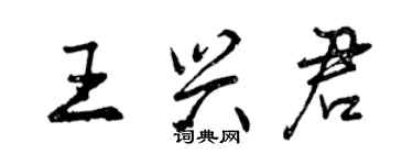 曾庆福王兴君行书个性签名怎么写