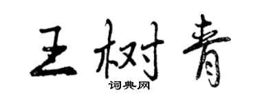 曾庆福王树青行书个性签名怎么写