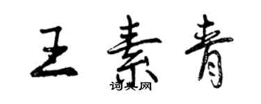 曾庆福王素青行书个性签名怎么写