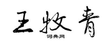 曾庆福王牧青行书个性签名怎么写